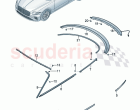 Trim for door window frame trim strip for fender and door