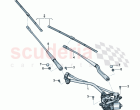 Wiper motor Wiper arm with wiper blade