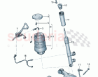 Gas shock absorber, electronically controlled air spring