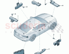 Aerial for access and start authorisation (KESSY)
