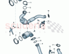 Pre-catalyst Exhaust pipe with catalyst