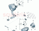 Rear silencer with exhaust flap Trim for exhaust tail pipe