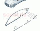Trim for door window frame trim strip for fender and door