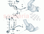 Control line with pressure difference sender Bracket for diff. pressure sensor