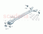 Exhaust pipe with front silencer