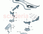 Cover for plenum chamber cover for engine compartment