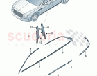 trim strip for fender, door, side panel