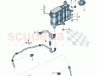 vapour container for activated charcoal canister ventilation for fuel tank