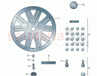 Aluminium rim Hub cap