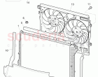 Coolant radiator, Coolant expansion tank, air duct, F >> 3W-7-041 093