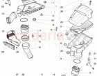 air cleaner with connecting, parts, mass air flow sensor
