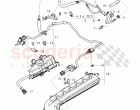 Fuel line with vent, hose, valve for charcoal, cannister