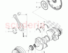 crankshaft, connecting rod, bearing shell, flywheel