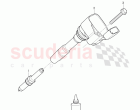 ignition coil with spark plug connector, spark plug