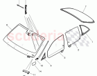 windshield glass, rear and side window, D - MJ 2017>>