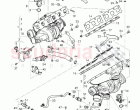 Exhaust gas turbocharger, (water-cooled), oil pressure line, oil return line, F 4V&hellip;