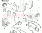 lock with lock cylinder, and keys, door handle, outer, F >> 3W-7-049 992