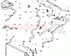 Coolant hoses and pipes, Engine bay, for vehicles with coolant auxiliary heater, D&hellip;