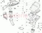 air cleaner with connecting, parts, mass air flow sensor