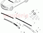 wiper motor, wiper arm with wiper, blade