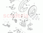 brake disc, splash shield for brake disc, brake caliper, D >> - MJ 2014