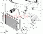 air condtioner condenser, refrigerant circuit, Engine bay, D - MJ 2015>> - MJ 2016
