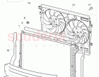 Coolant radiator, Coolant expansion tank, air duct, F 3W-7-041 095>> 3W-7-051 365