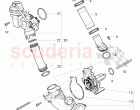 water pump, thermo valve, coolant adapter, D - MJ 2015>>