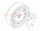 wheel disc 'alum' with tire (spare wheel)
