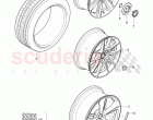 Aluminium rim with wheel cap, wheel bolt, wheel bolt, lockable with adapter, D - M&hellip;