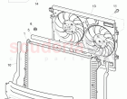 Coolant radiator, Coolant expansion tank, air duct, F 3W-6-039 273>> 3W-7-041 092