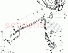 Gear oil cooler, oil pressure line, differential, for 6 speed automatic transm.