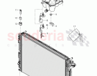 Coolant radiator, reservoir with attachment, parts