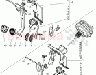 Brake and accel. mechanism, F 3W-C-072 141>>, F ZA-C-072 141>>