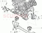 Engine mounting, mount for elevating mechan.
