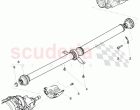 propeller shaft 2-piece with intermediate bearing, for 8-speed automatic gearbox