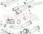 front catalyst, exhaust pipe with catalyst, and adapters, exhaust pipe, D - MJ 200&hellip;