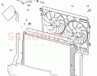 Coolant radiator, Coolant expansion tank, air duct, F >> 3W-6-039 272