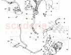 Exhaust gas turbocharger, oil return line, oil pressure line