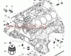 oil pump, oil strainer, control flap, oil pressure gauge sender