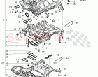 Engine oil sump lower part, Engine oil sump upper part, crankcase, sealing flange