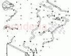 Coolant hoses and pipes, Engine bay, for vehicles with coolant auxiliary heater, F&hellip;