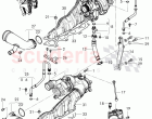 Exhaust gas turbocharger, (water-cooled), oil return line, oil pressure line, Serv&hellip;