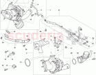 Exhaust gas turbocharger, oil return line, oil pressure line, D >> - MJ 2010