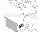 refrigerant condenser with dryer, refrigerant circuit, Engine bay