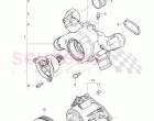 water pump with adhesive, gasket, coolant thermostat housing, with thermostat