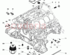 oil pump, oil strainer, control flap, oil pressure gauge sender