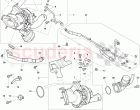 Exhaust gas turbocharger, oil return line, oil pressure line, D - MJ 2008>>, F >> &hellip;