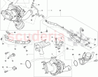 Exhaust gas turbocharger, oil return line, oil pressure line, D >> - MJ 2007