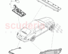 High-mounted brake light, license plate light